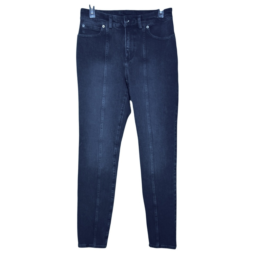 Duluth Trading Co. Women's Jean-Netics Hi Rise 5 Pocket Skinny Jeans Black 6 Reg